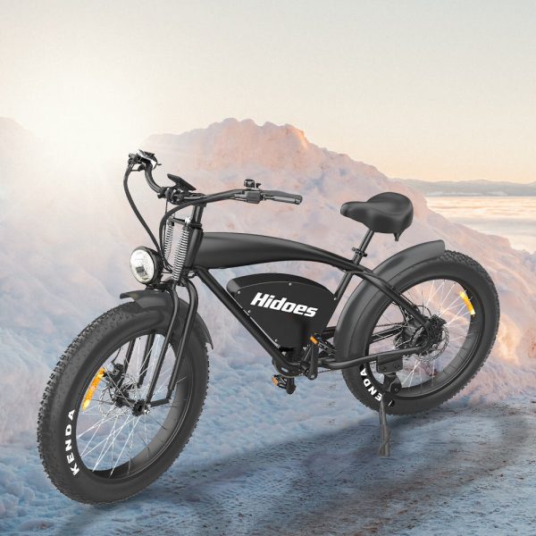 Bicicleta eléctrica Hidoes B3 1200W: bicicleta eléctrica retro vintage con neumáticos gruesos para aventuras y paseos por la ciudad.