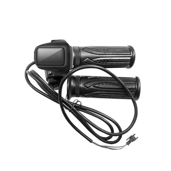 Manillar Zonveer Twist Throttle para bicicletas eléctricas, pantalla de voltaje