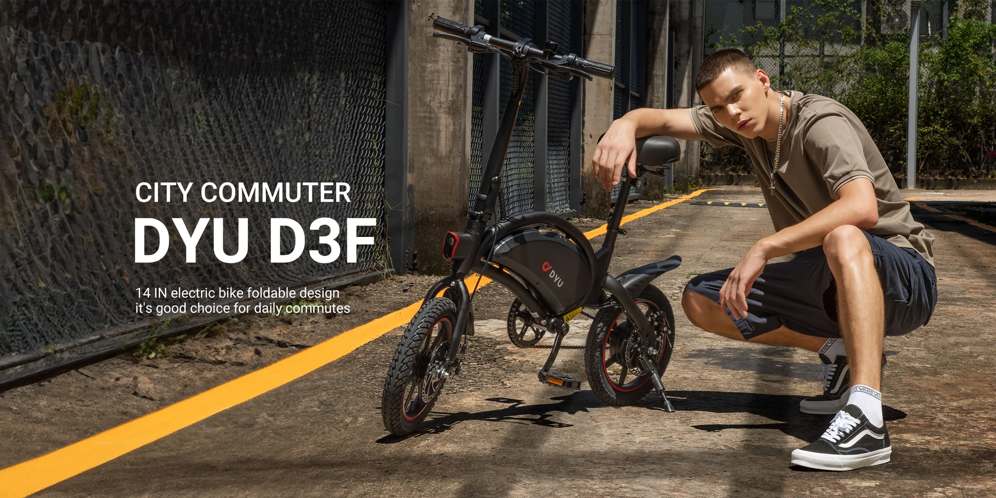 Zonveer D3F 14in Mini Folding E-Bike, 250W, 50KM Range 1