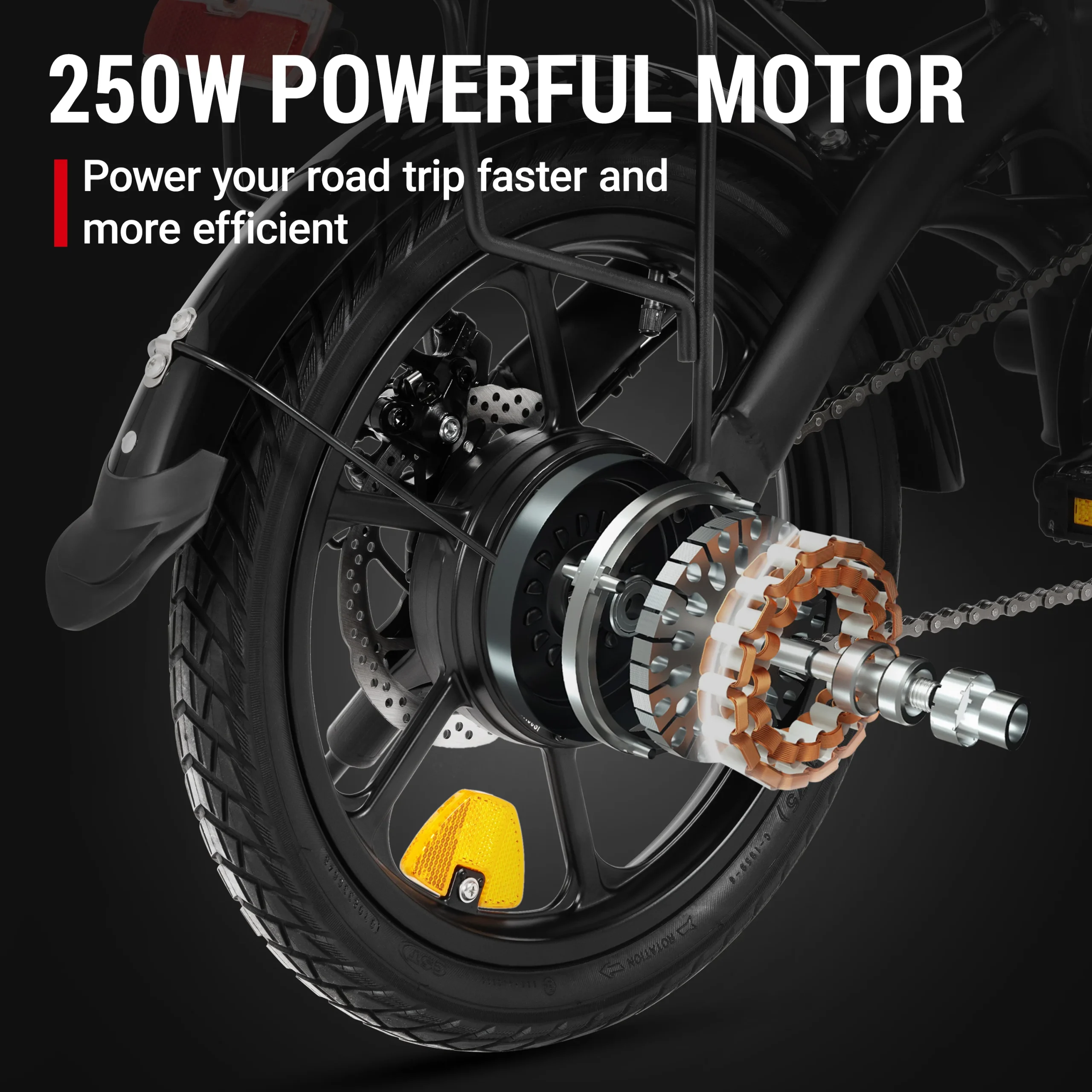 Zonveer A1F Pro 16in Folding E-Bike, 250W, Easy Storage - Image 7