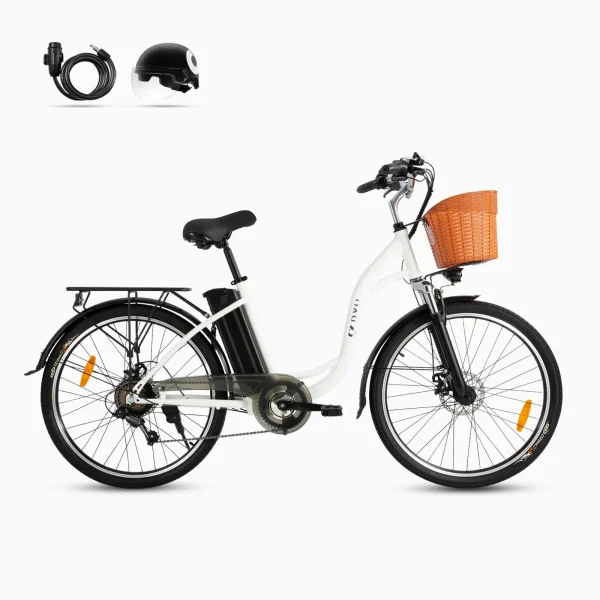 Zonveer C6 26in City E-Bike, 250W, 60KM de autonomía