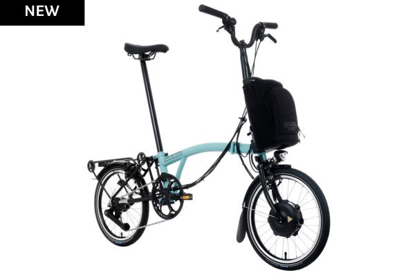 Brompton Electric C Line Explore Bicicleta elétrica dobrável de 12 velocidades – Quadro com rodas