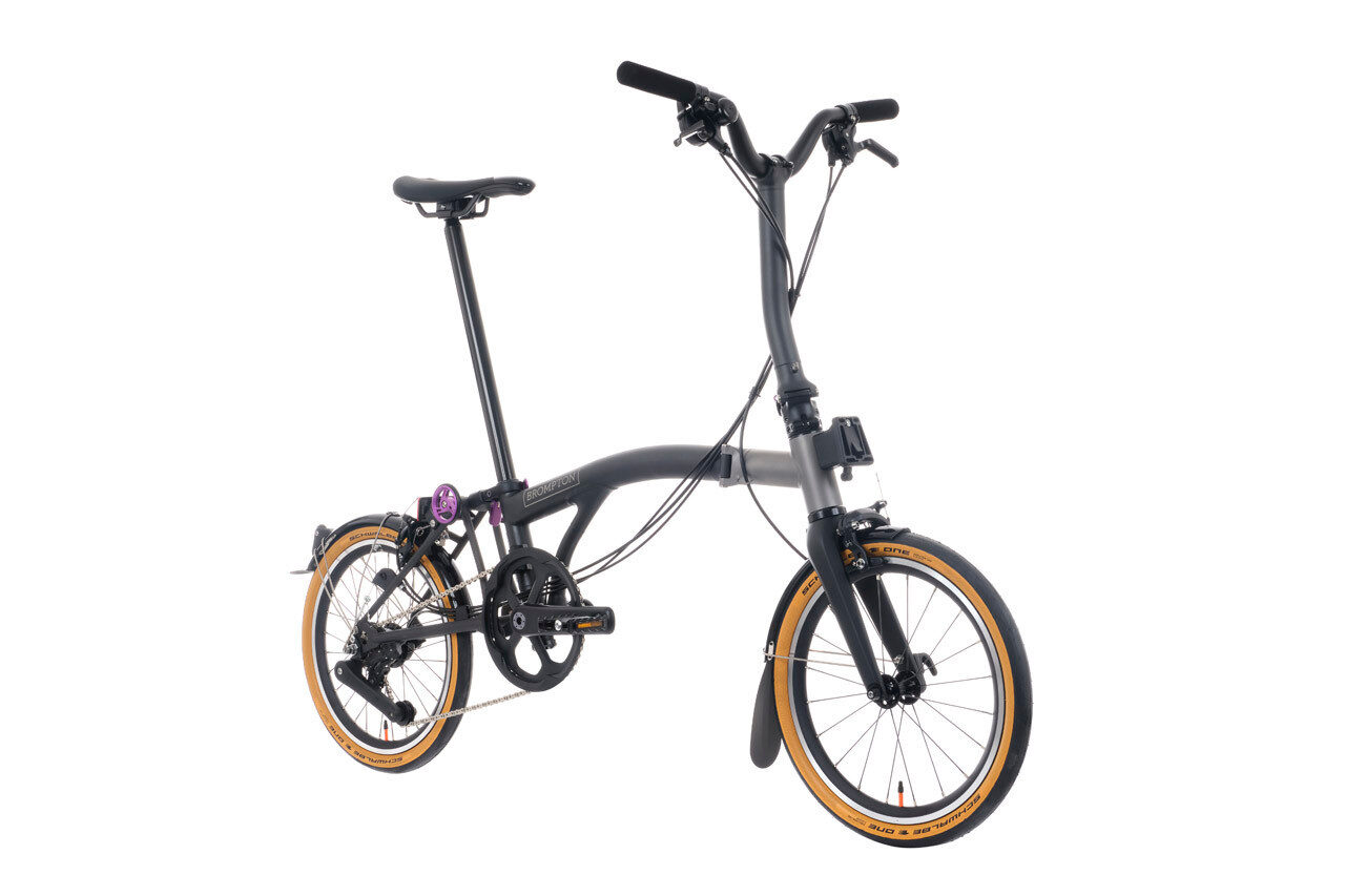 Brompton T Line 4-Speed Urban Folding Bike | Ceratech Black, Mid Handlebar - Image 5