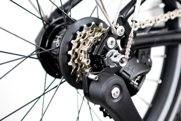 Brompton Electric P Line Explore Bicicleta elétrica dobrável de 12 velocidades – Preparação para quadro com roletes