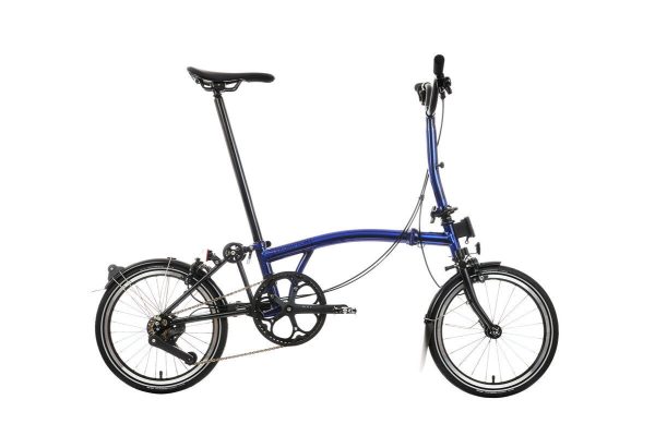 Brompton Electric P Line Explore Bicicleta elétrica dobrável de 12 velocidades – Preparação para quadro com roletes