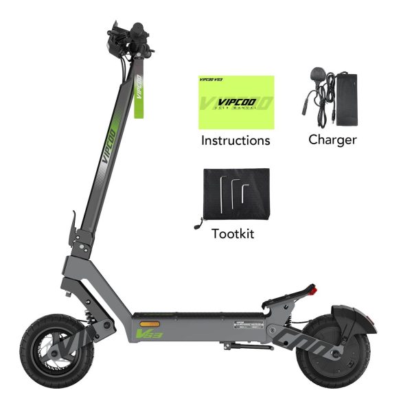 VIPCOO VS3 800W Off-Road Electric Scooter – 50KM Range, Touchscreen, Built for City & Adventure