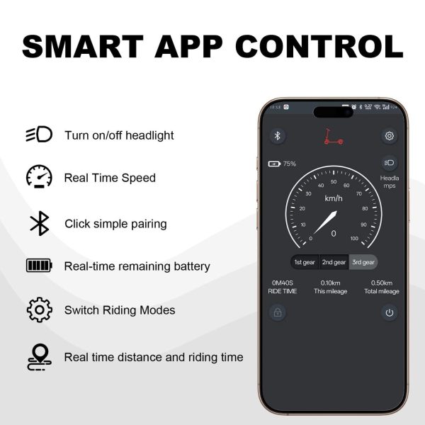 iENYRID M1 500W opvouwbare elektrische scooter - slimme app-besturing, dubbele remmen, off-road banden