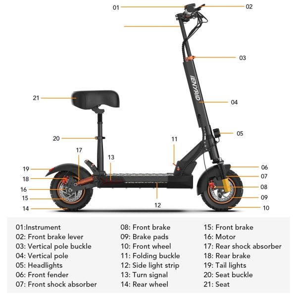iENYRID M4 Pro S+ Max Electric Scooter – 800W Motor, 20Ah Battery, 37-Mile Range