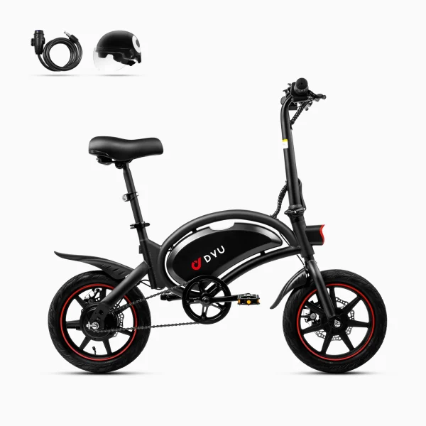 Zonveer D3F 14in Mini Folding E-Bike, 250W, 50KM Range